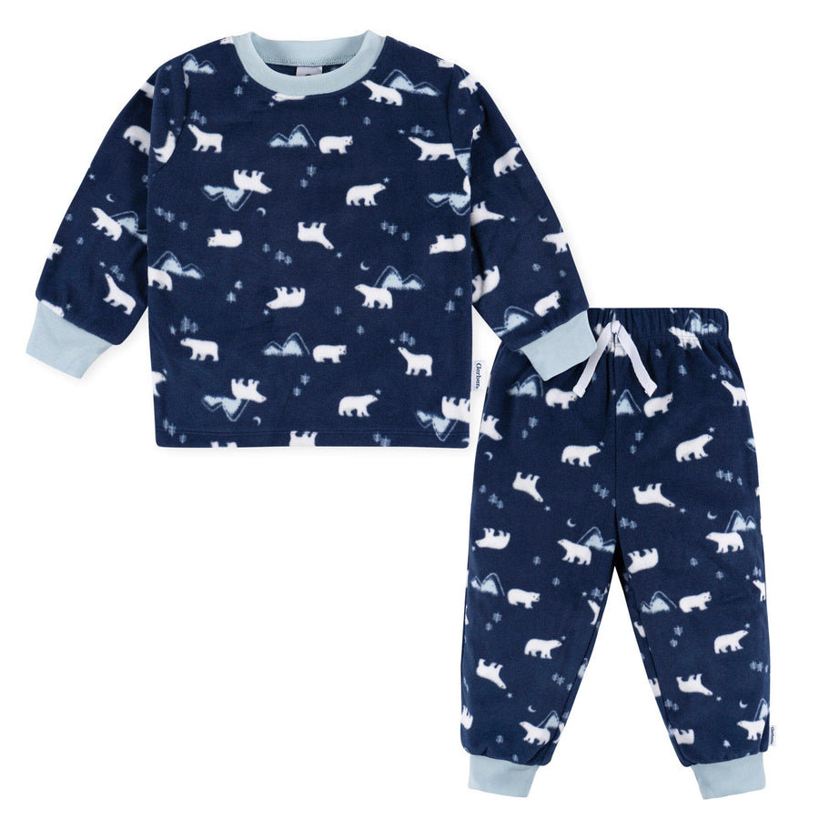 2-Piece Infant & Toddler Boys Polar Bears Fleece Pajamas