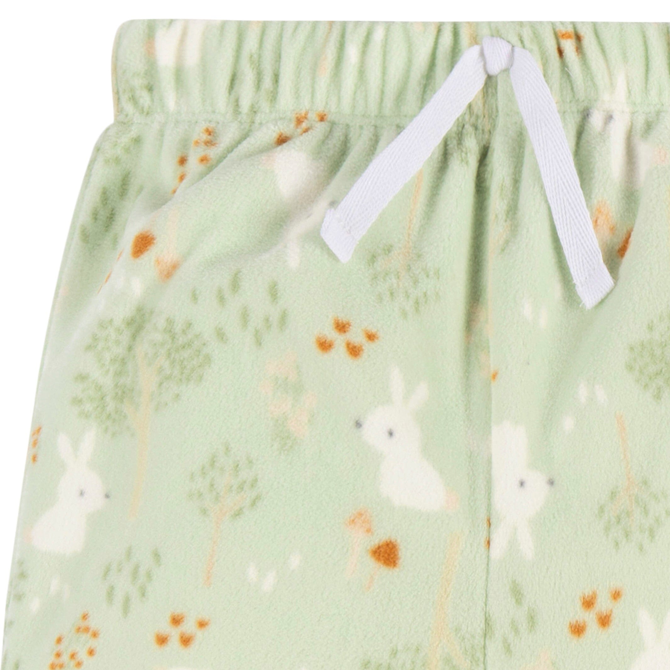 2-Piece Infant & Toddler Girls Green Forrest Fleece Pajamas