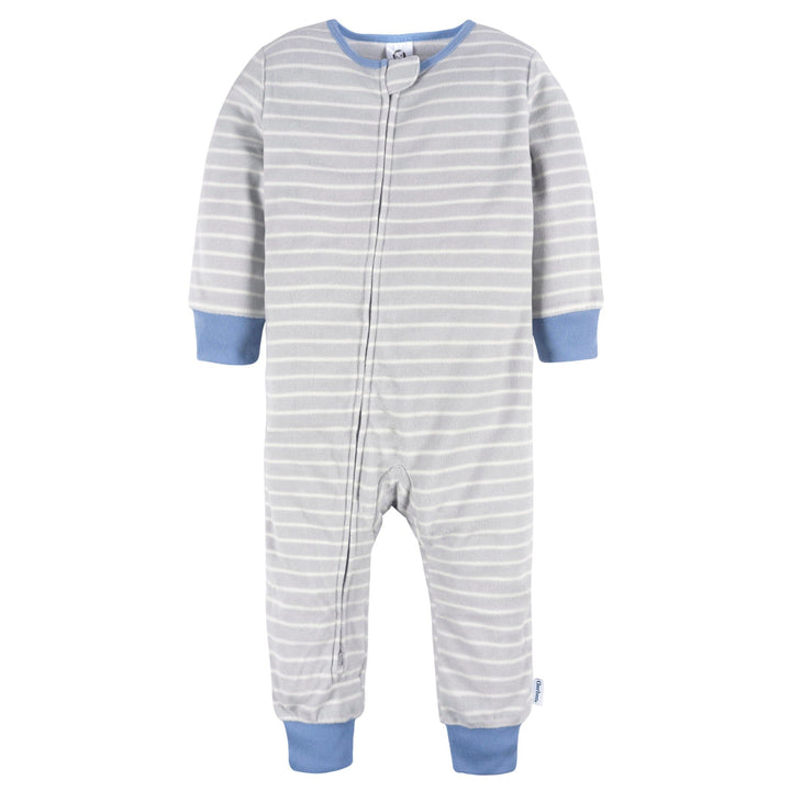 3-Pack Infant & Toddler Boys Dogs/Dinos Footless Fleece Pajamas