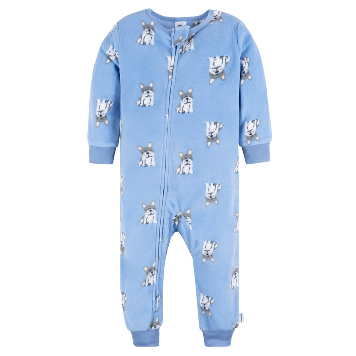 3-Pack Infant & Toddler Boys Dogs/Dinos Footless Fleece Pajamas