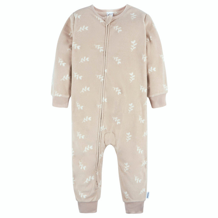 3-Pack Infant & Toddler Girls Pink Deer Footless Fleece Pajamas