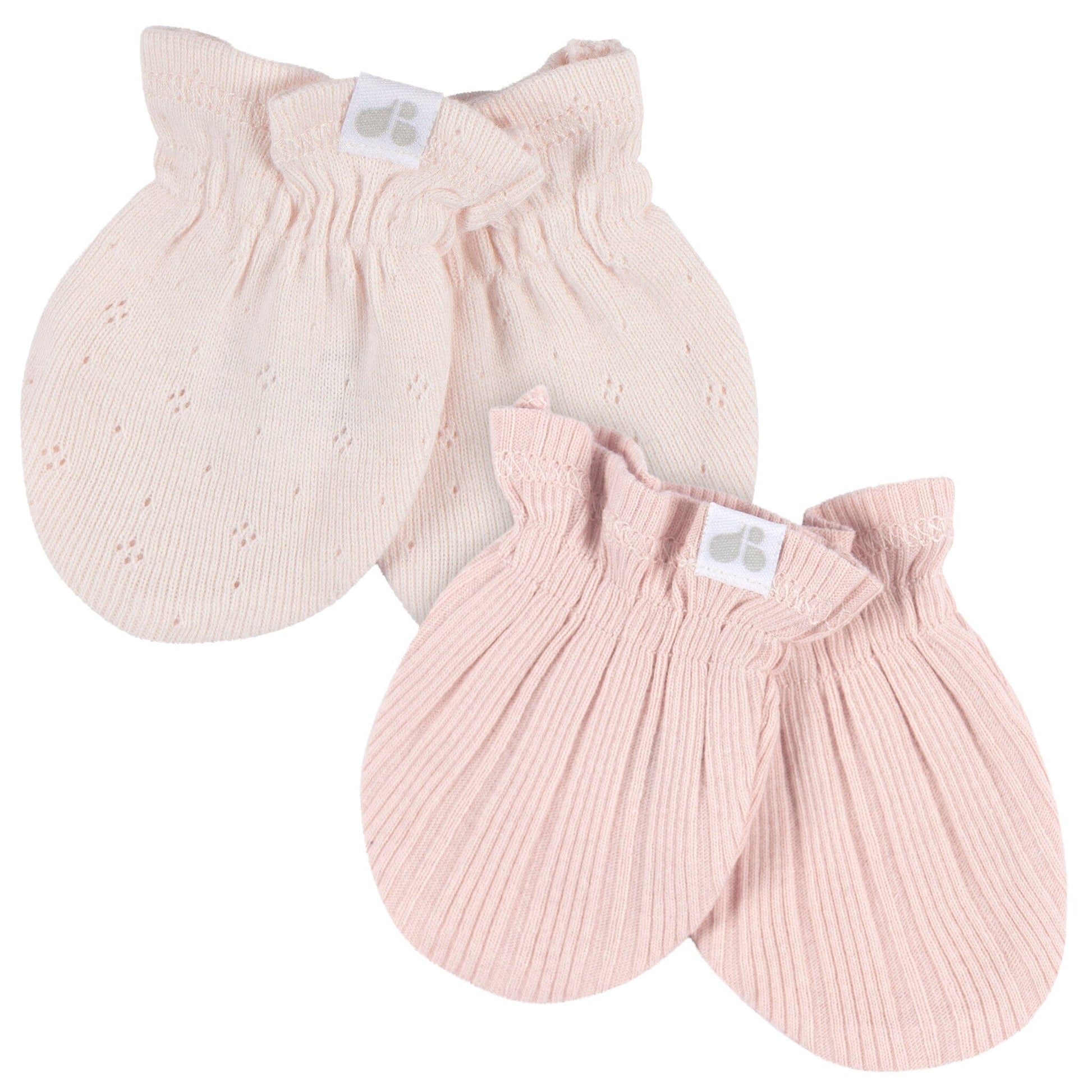 4-Piece Baby Girls Pink Hat and Mitten Set Accessories Gerber® 