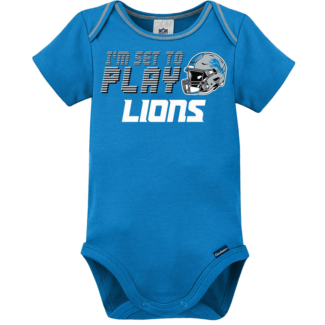 3-Piece Baby Boys Detroit Lions Bodysuit, Sleep 'N Play, and Cap Set