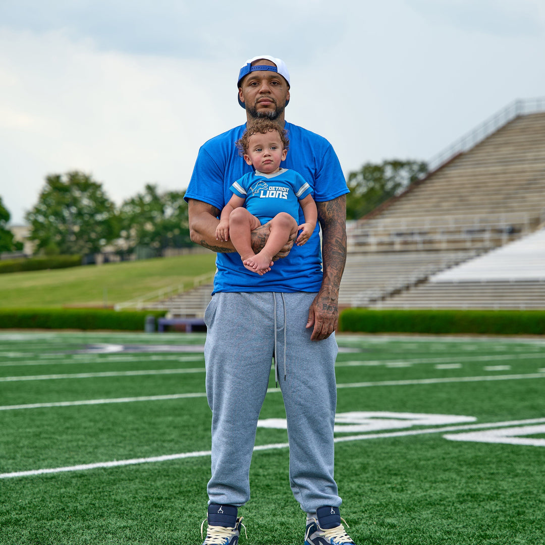 Baby Boys Detroit Lions Short Sleeve Jersey Bodysuit NFL NFL 