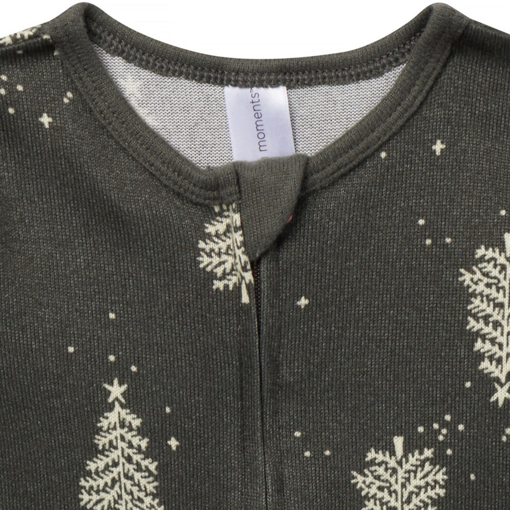 Baby Neutral Green Christmas Tree Snug Fitting Footless Pajamas Sleepwear Modern Moments™ by Gerber® 