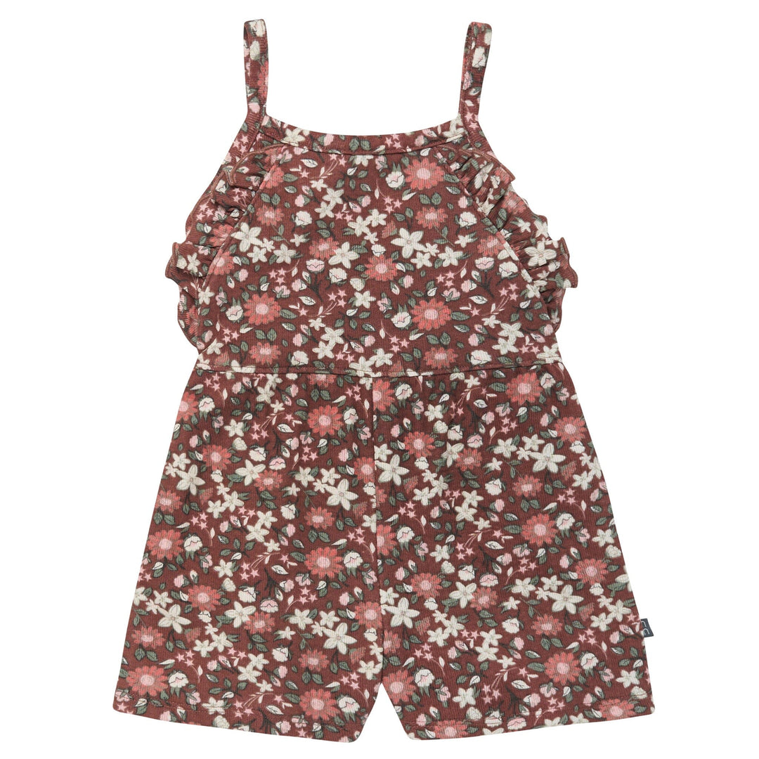 Infant Toddler Girls Brown Star Floral Ruffle Romper Gerber infant-toddler-girls-brown-star-floral-ruffle-romper-gerber