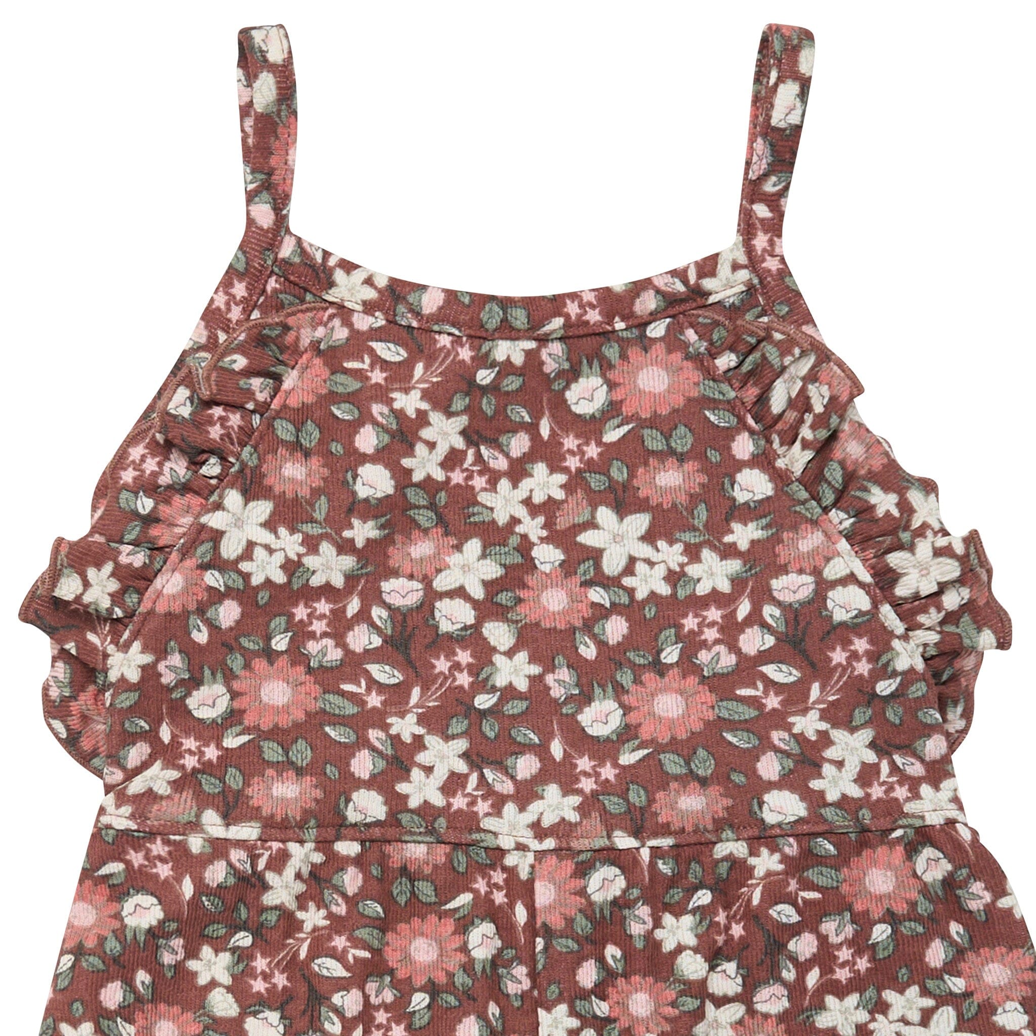 Baby & Toddler Girls Brown Star Floral Ruffle Romper rompers Modern Moments™ by Gerber® 