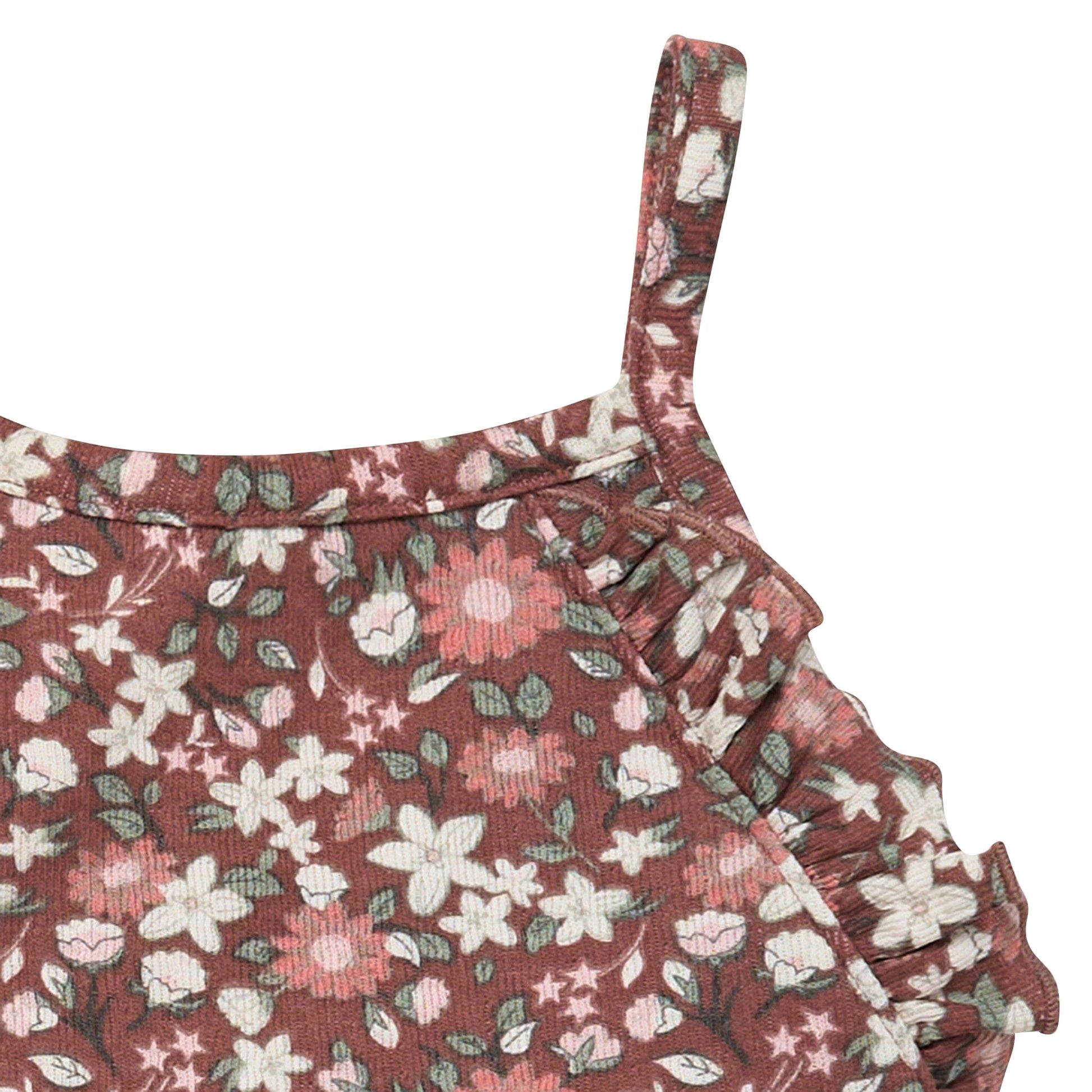 Baby & Toddler Girls Brown Star Floral Ruffle Romper rompers Modern Moments™ by Gerber® 