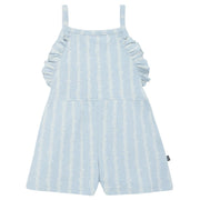 Baby & Toddler Girls Light Blue Mini Flower Stripe Ruffle Romper rompers Modern Moments™ by Gerber® 