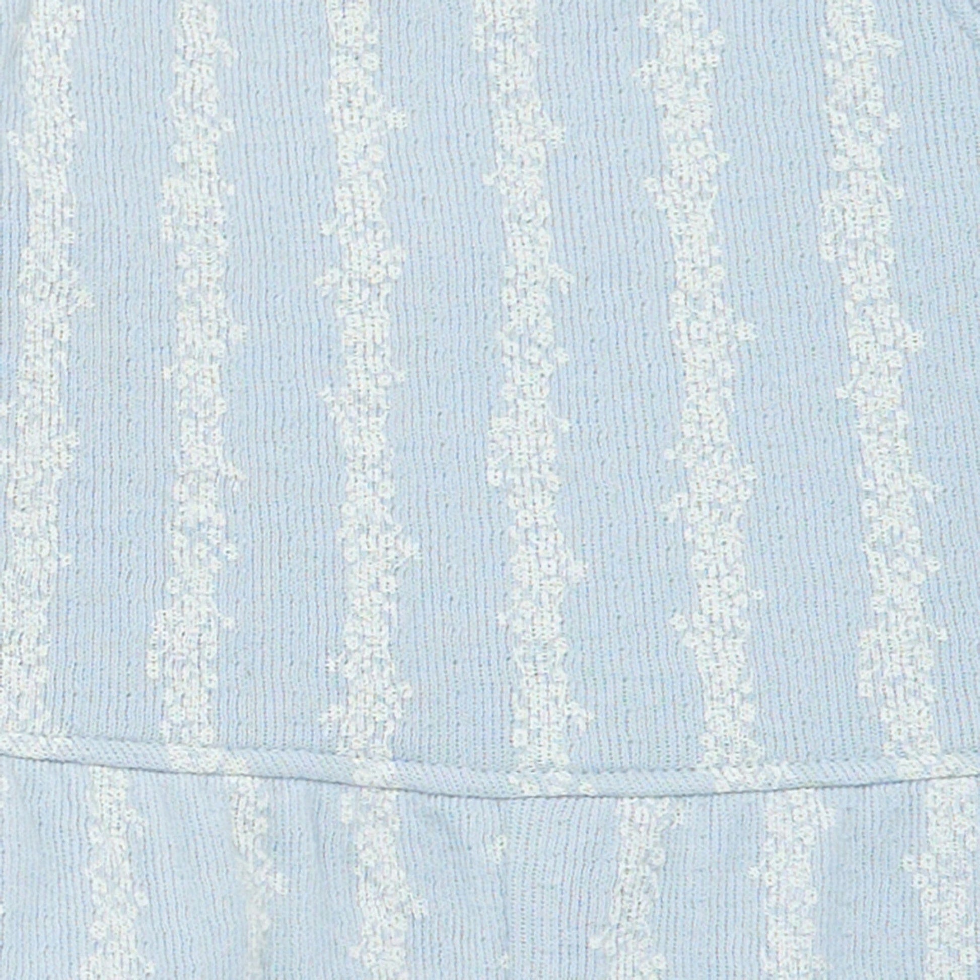 Baby & Toddler Girls Light Blue Mini Flower Stripe Ruffle Romper rompers Modern Moments™ by Gerber® 
