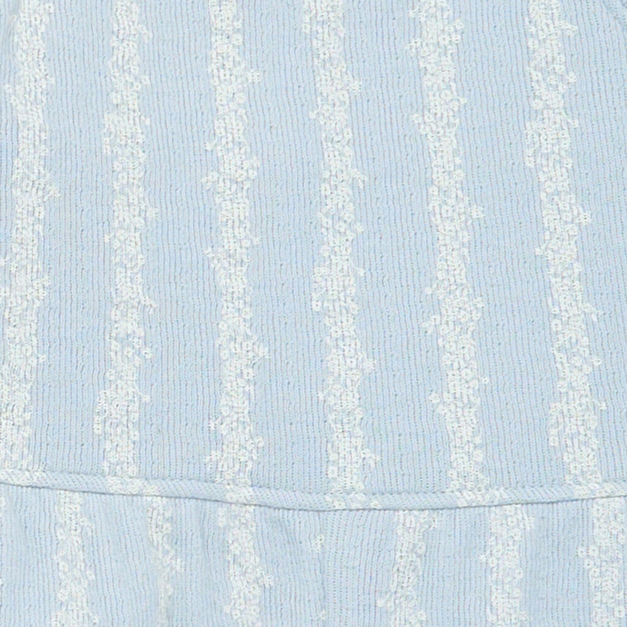 Baby & Toddler Girls Light Blue Mini Flower Stripe Ruffle Romper rompers Modern Moments™ by Gerber® 