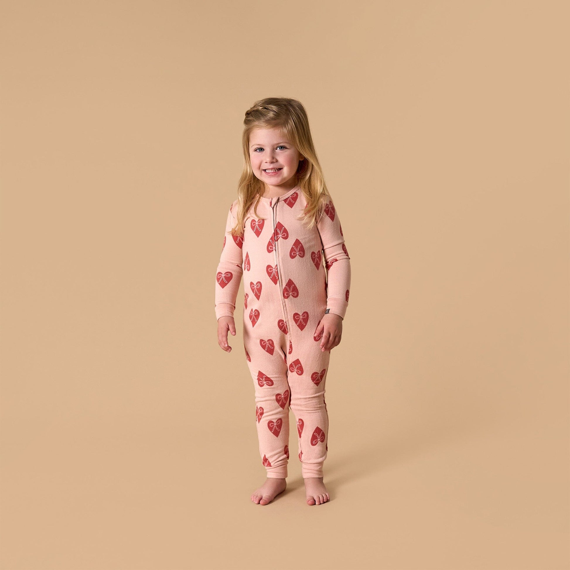 Baby & Toddler Girls Pink Hearts Tight Fitting Footless Pajamas sleepwear Modern Moments™ by Gerber® 
