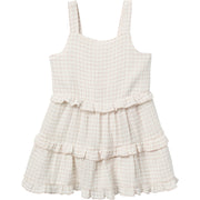 Baby and Toddler Girls Tan Gingham Dress