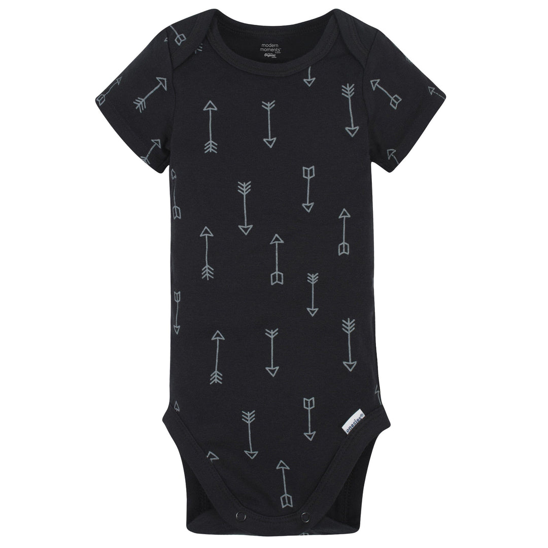 Baby Boys Arrows Organic Short Sleeve Onesies® Brand Bodysuit