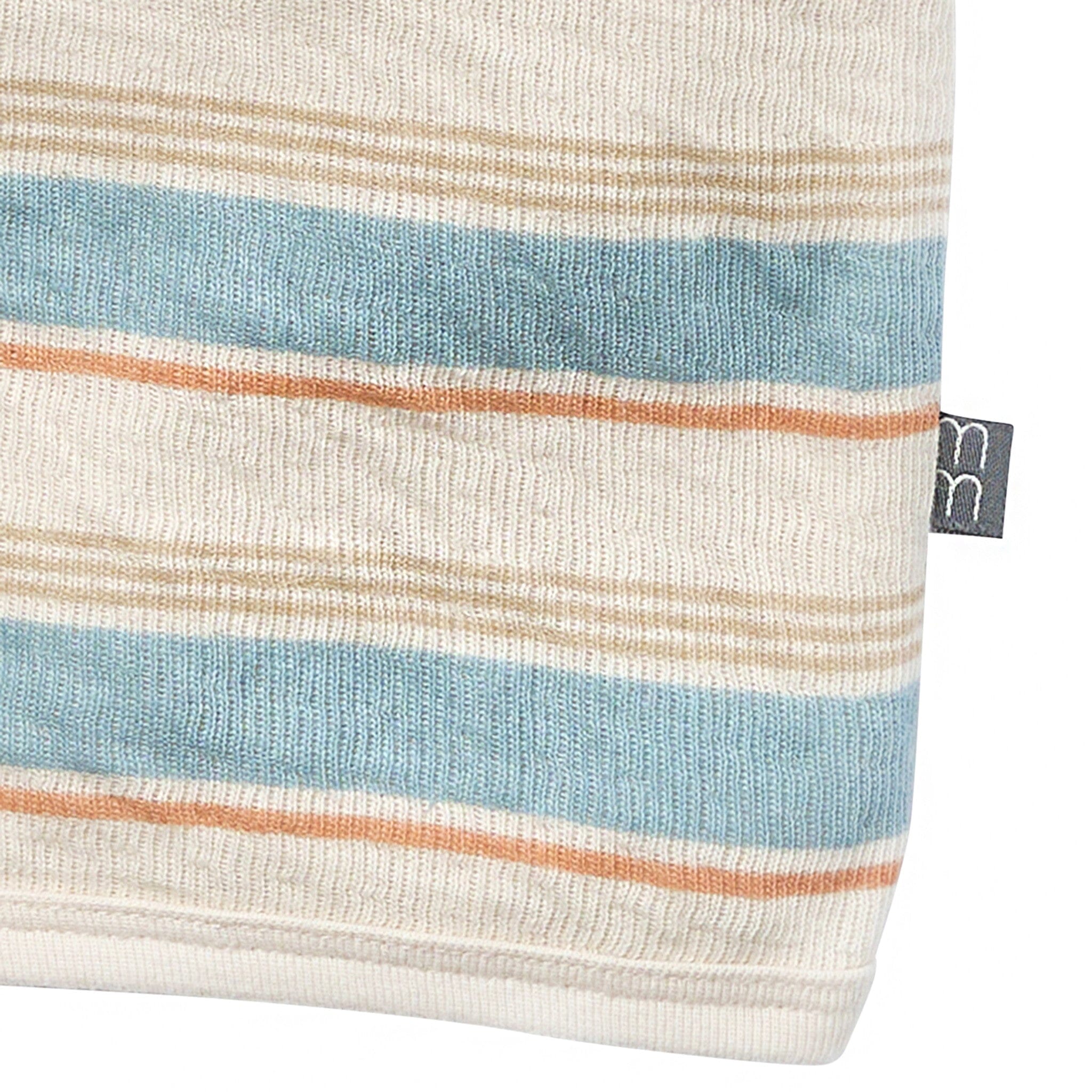 Baby Boys Beige Stripe Short Sleeve Hooded Top Tops Modern Moments™ by Gerber® 
