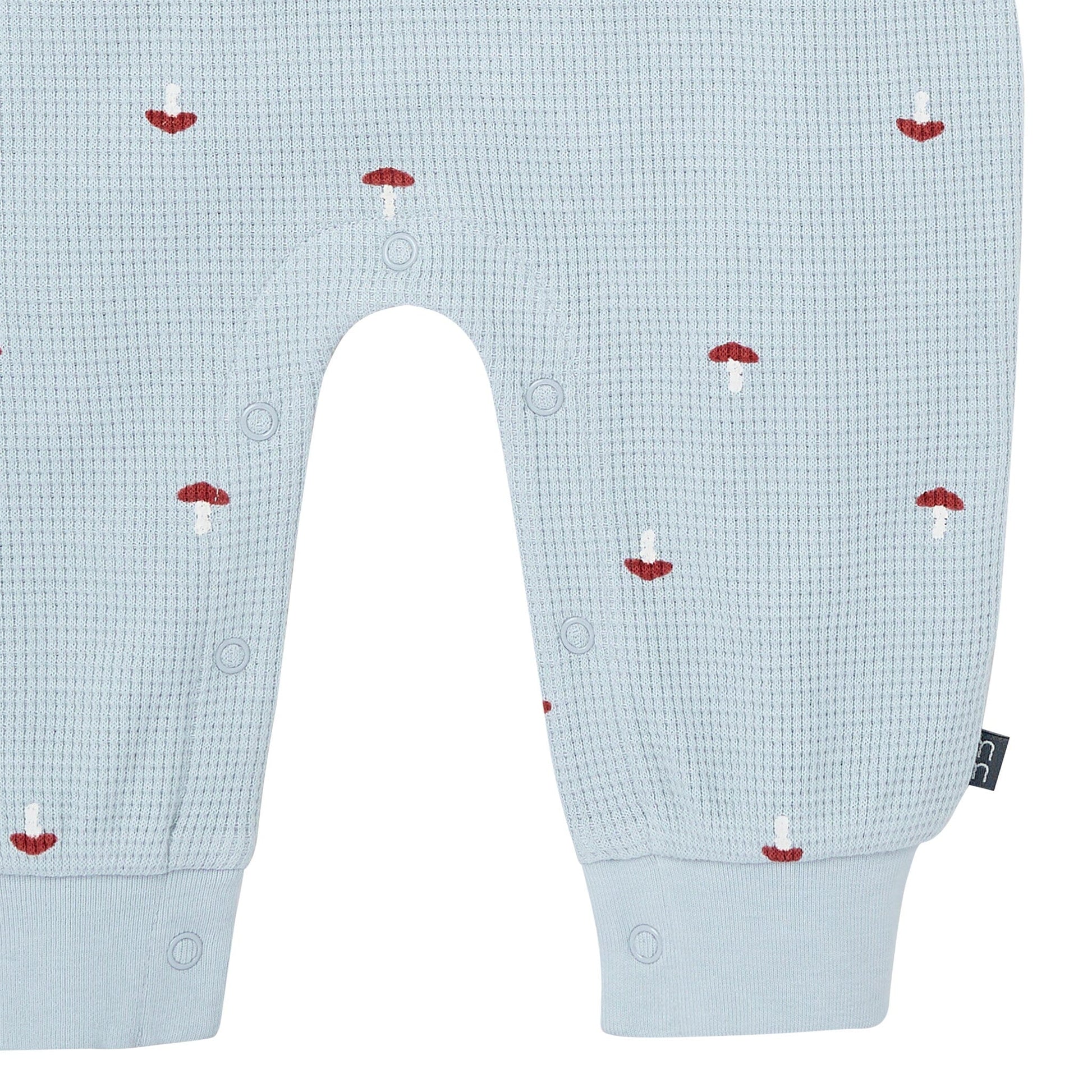 Baby Boys Blue Mushroom Long Leg Slouch Romper Rompers Gerber® 