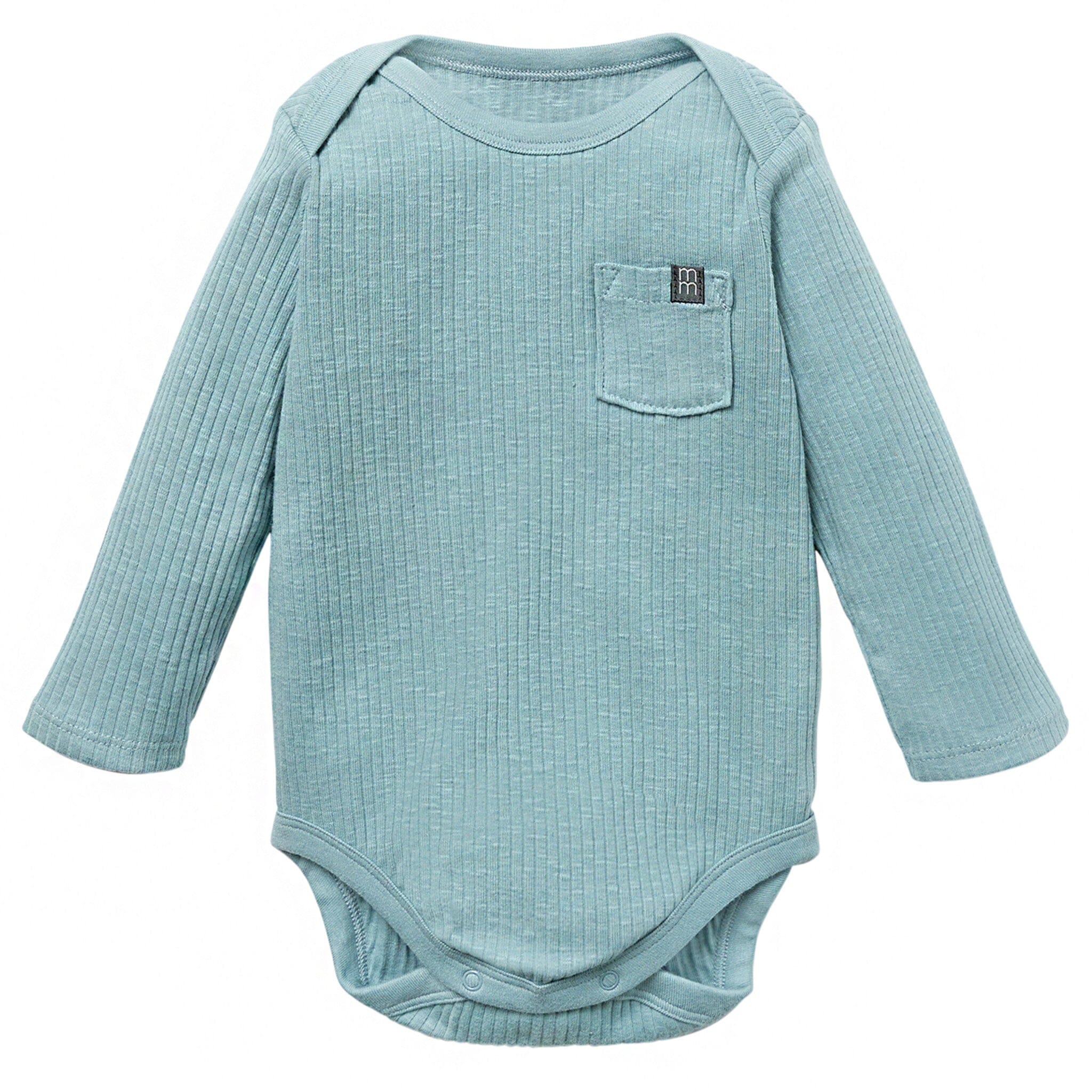 Baby Boys Md Teal Long Sleeve Bodysuit Tops Modern Moments™ by Gerber® 