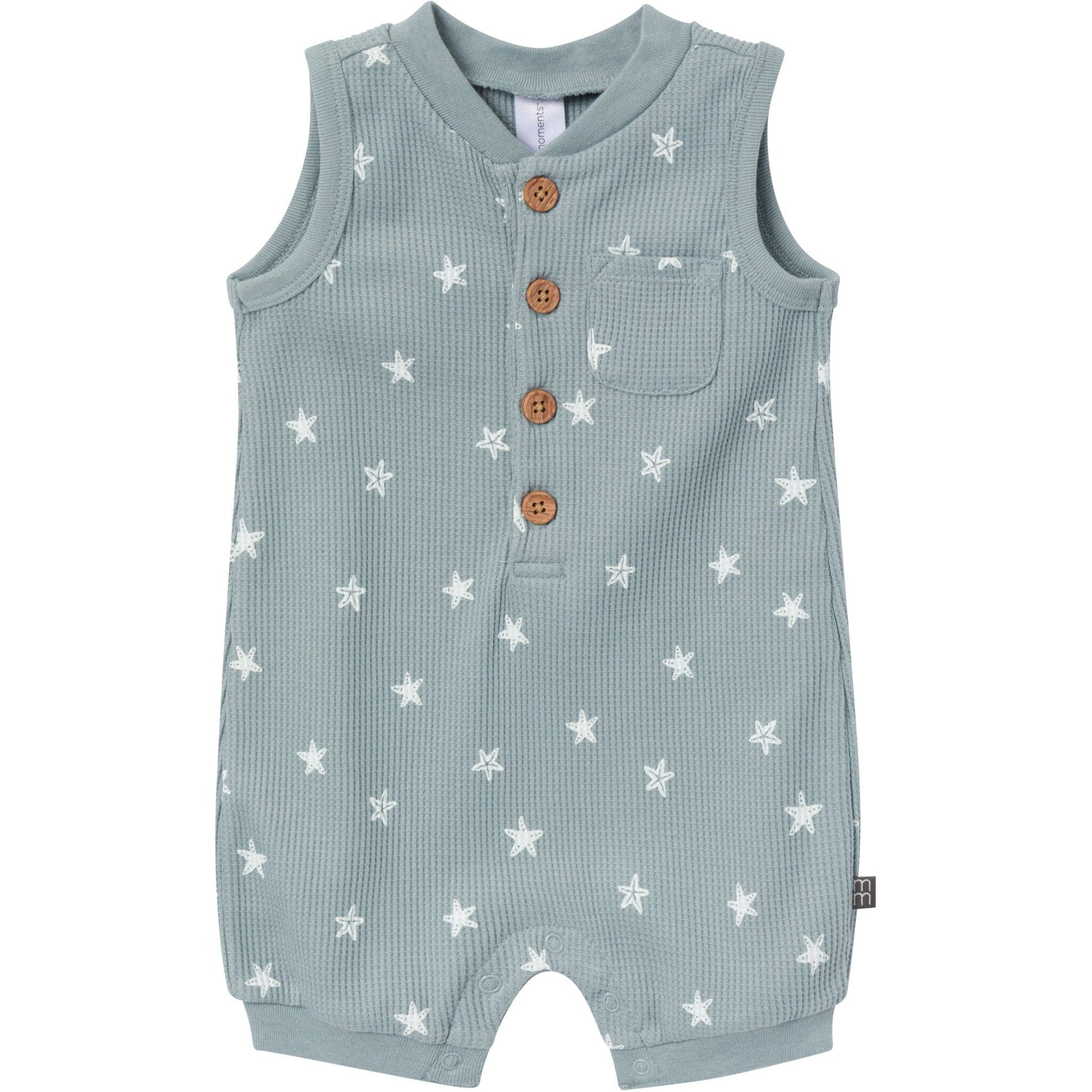 Baby Boys Medium Teal Starfish Sleeveless Romper rompers Modern Moments™ by Gerber® 