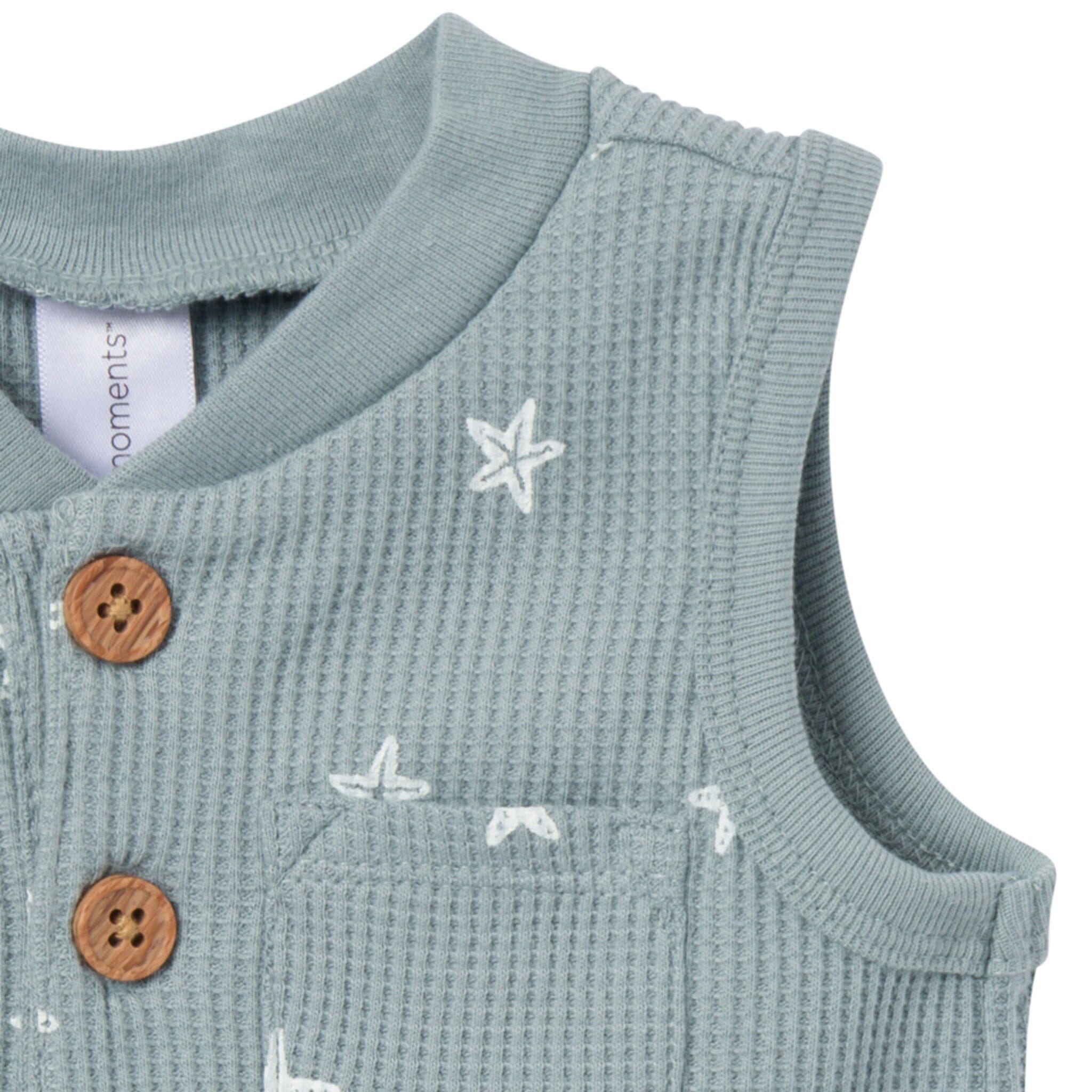 Baby Boys Medium Teal Starfish Sleeveless Romper rompers Modern Moments™ by Gerber® 