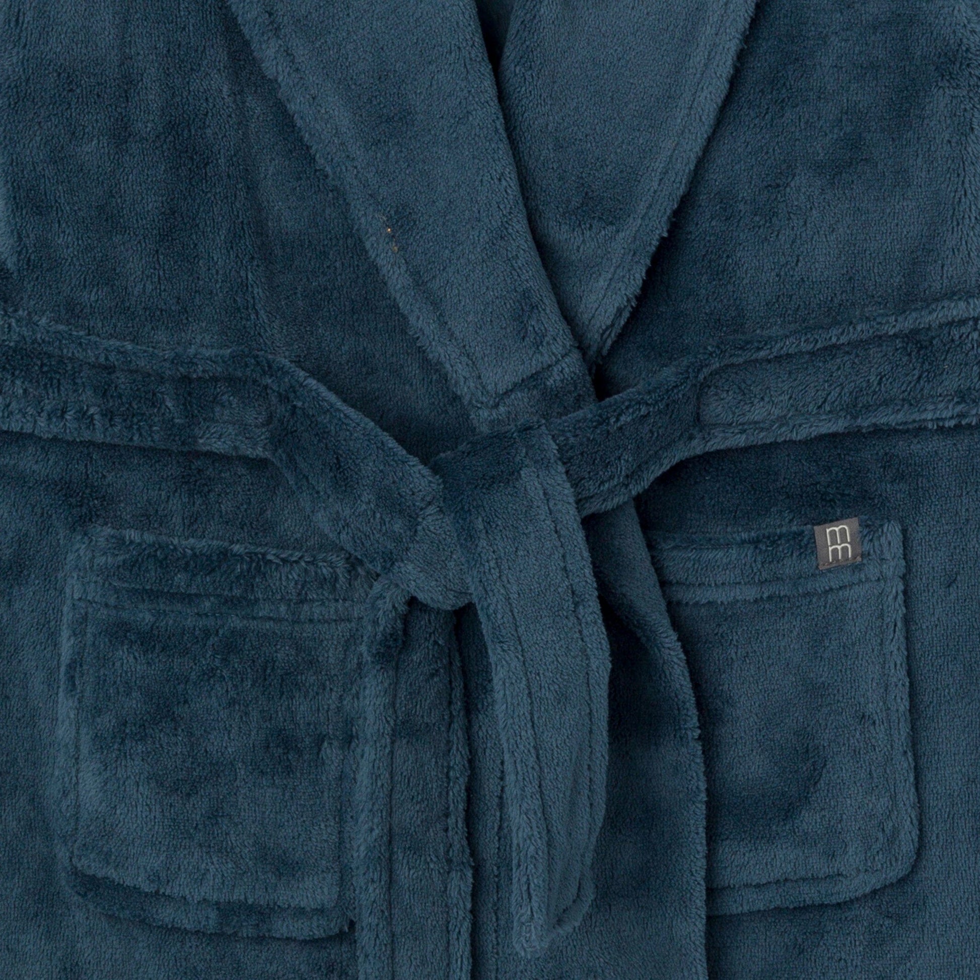 Baby Boys Navy Shawl Collar Robe