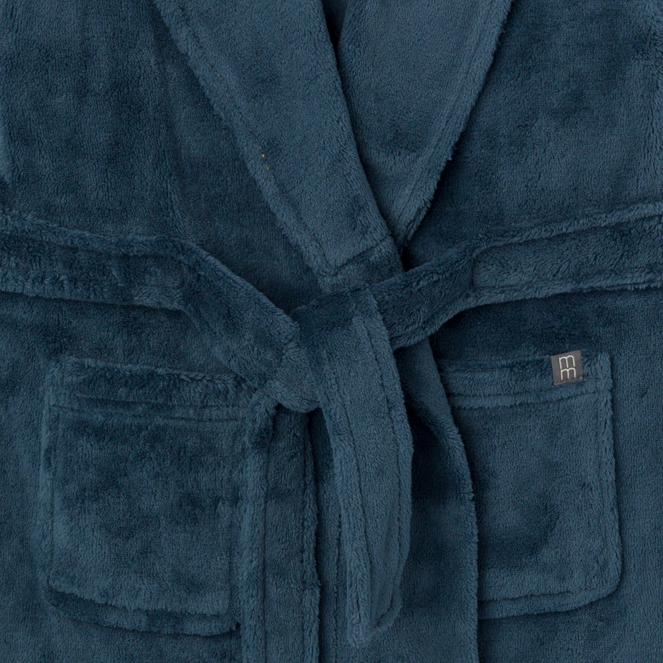 Baby Boys Navy Shawl Collar Robe