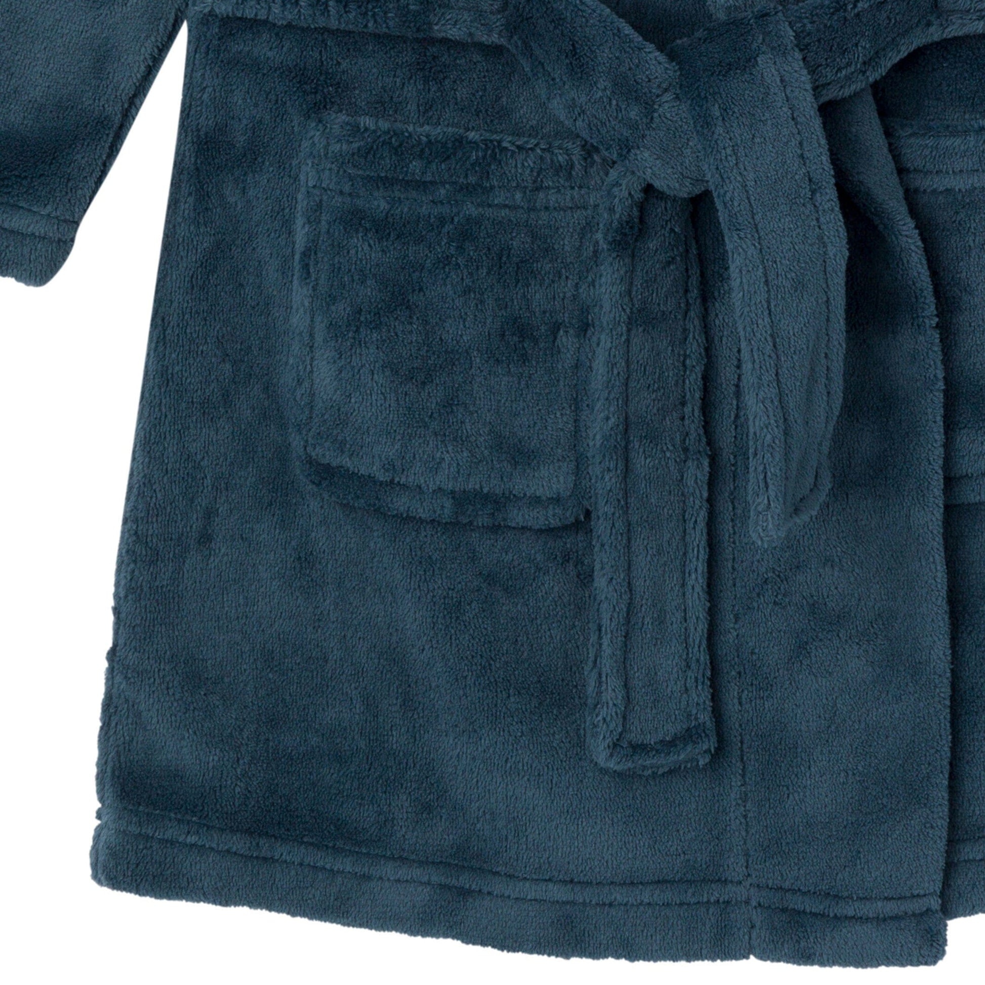 Baby Boys Navy Shawl Collar Robe