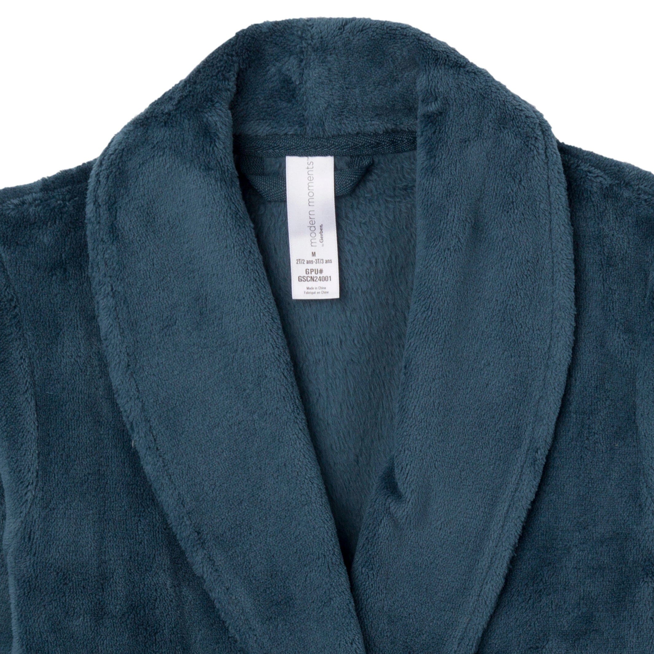 Baby Boys Navy Shawl Collar Robe