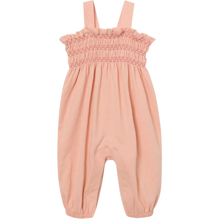 Baby Girls Almost Apricot Long Leg Romper