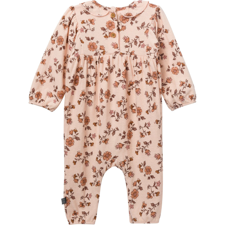 Baby Girls Pink Wildflower Ruffle Collar Romper Rompers Modern Moments™ by Gerber® 