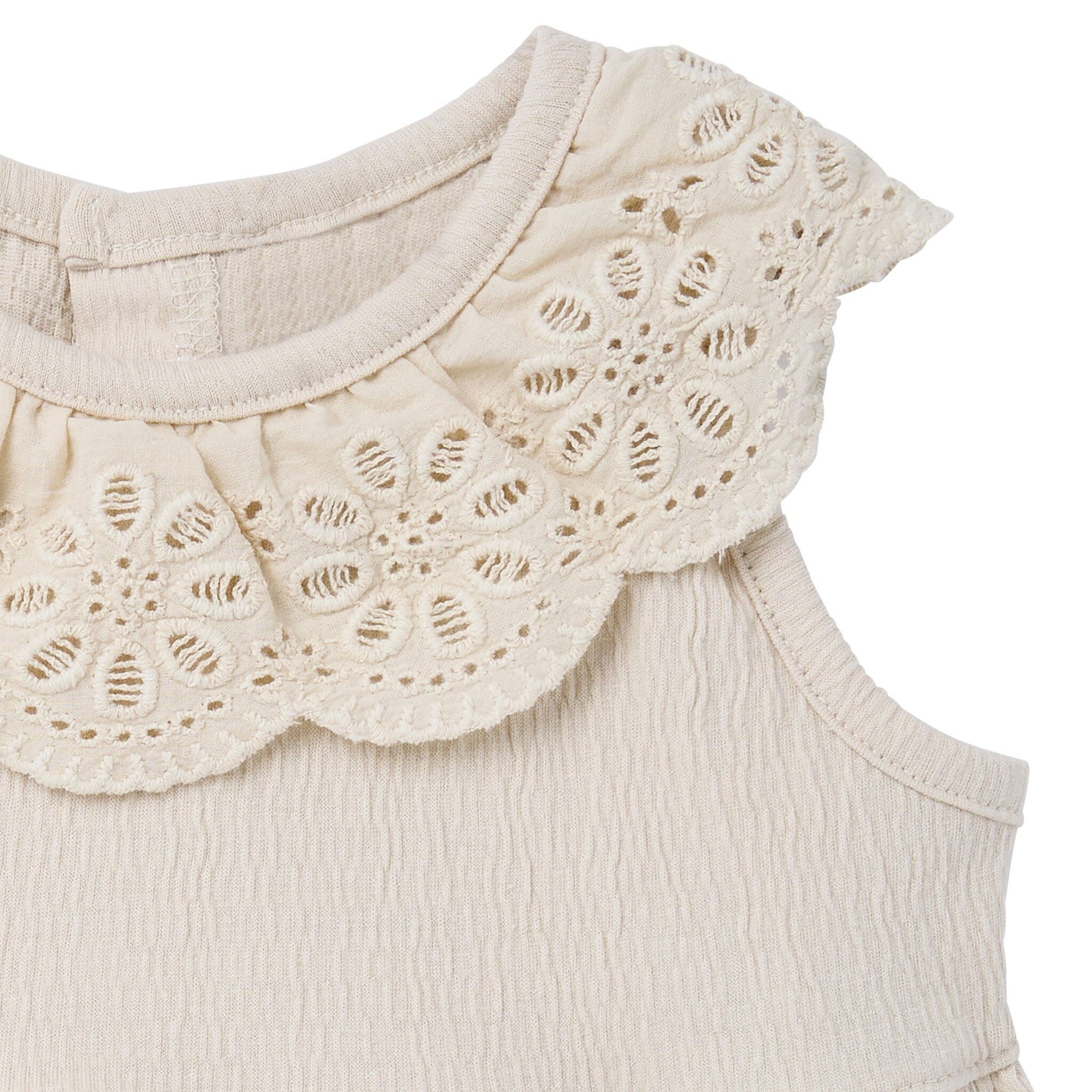 Baby Girls Whitecap Gray Lace Ruffle Bubble Romper Rompers Modern Moments™ by Gerber® 