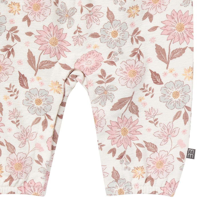 Baby Girls Flower Blossoms Smocked Long Leg Romper Rompers Modern Moments™ by Gerber® 