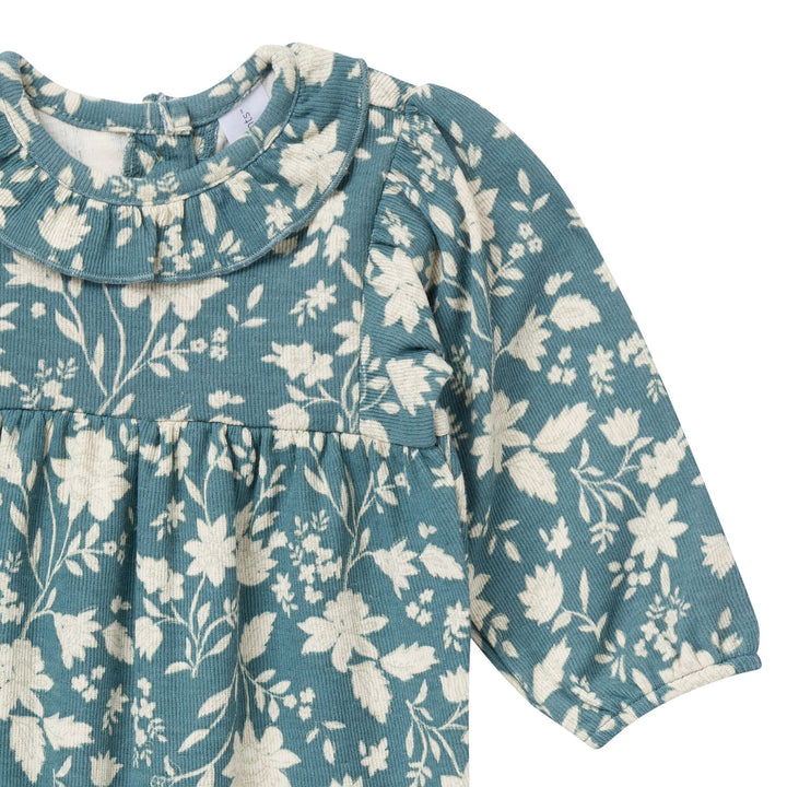 Baby Girls Heritage French Floral Ruffle Collar Romper Rompers Gerber® 