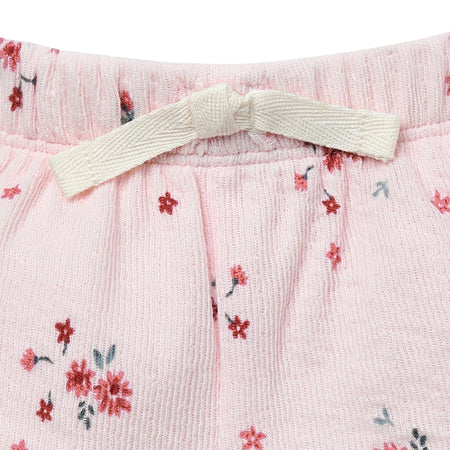 Baby Girls Light Pink Floral Cuffed Shorts