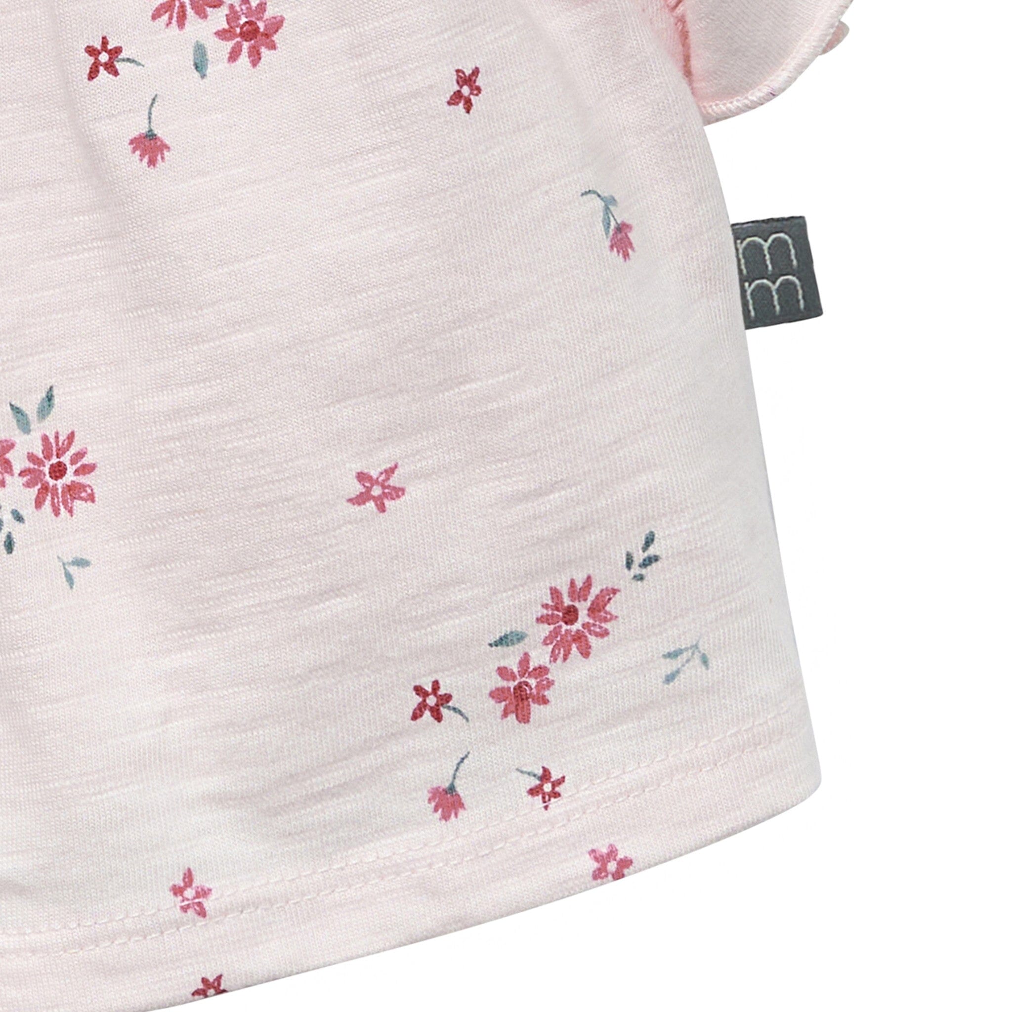 Baby Girls Lt Pink Floral Ruffle Sleeve Top Tops Modern Moments™ by Gerber® 