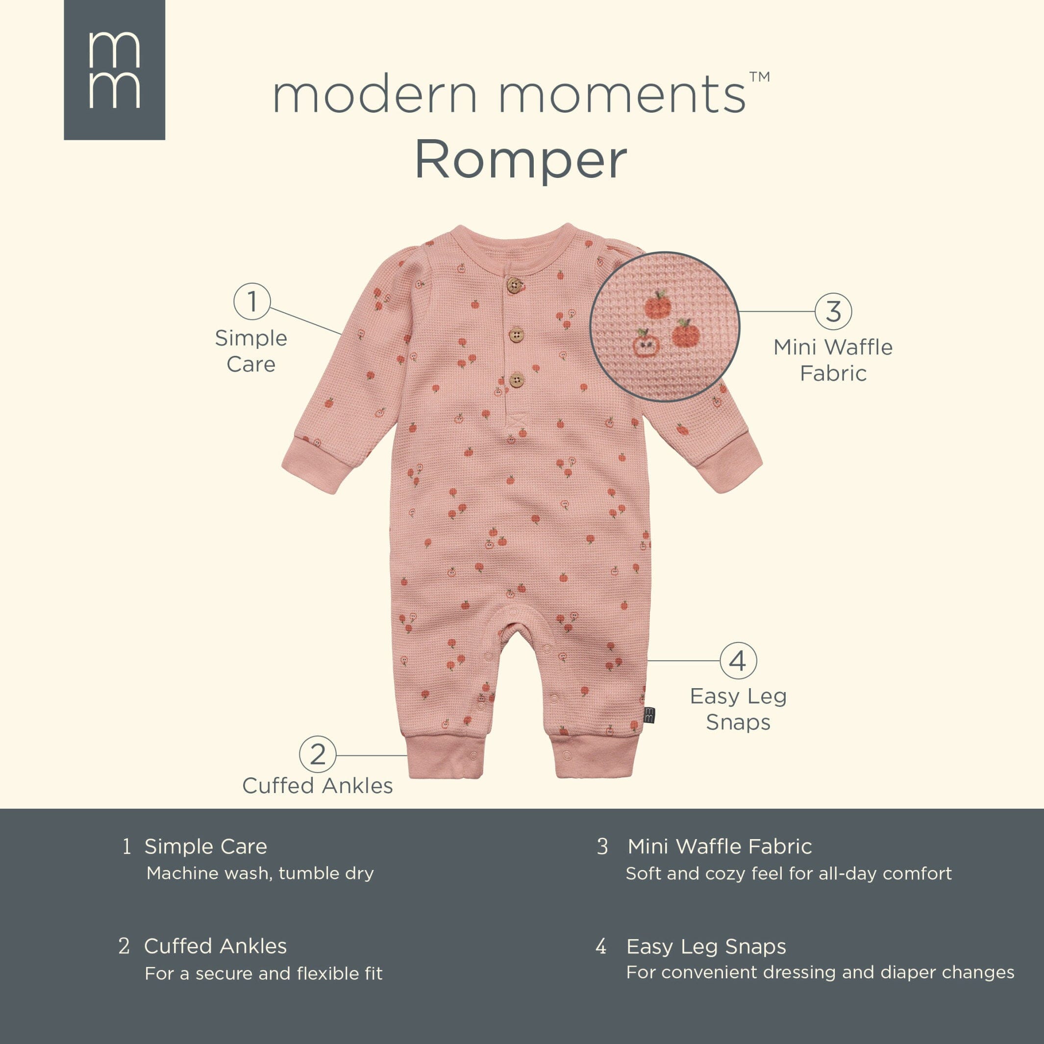 Baby Girls Little Apples Romper