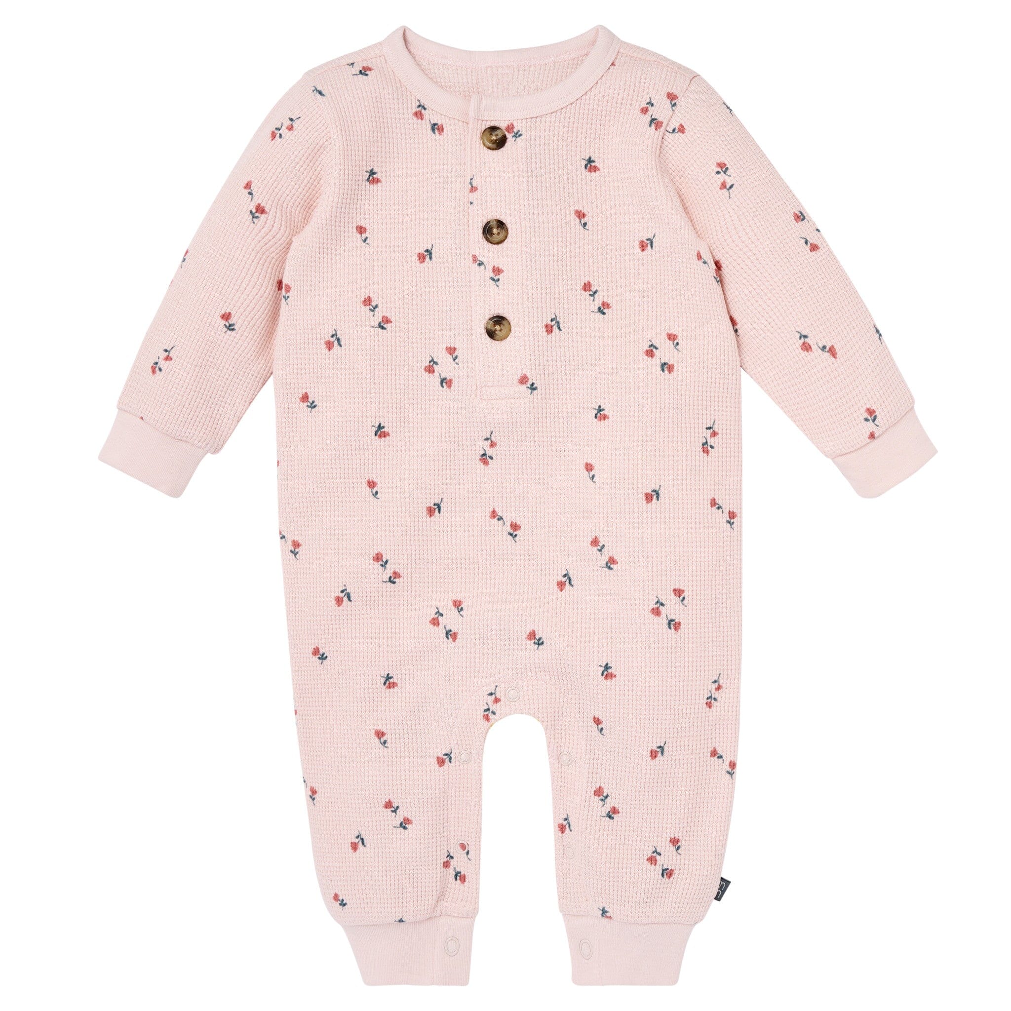 Baby Girls Pink Blush Tulip Long Leg Slouch Romper Rompers Gerber® 