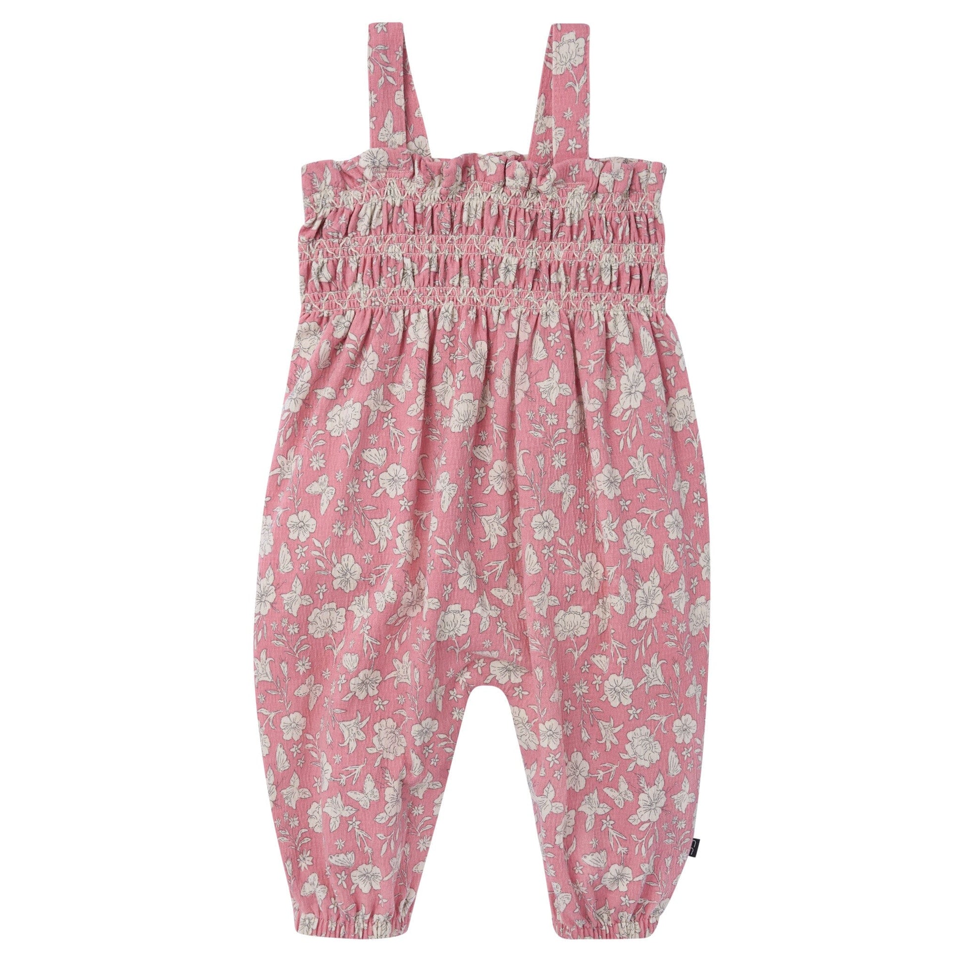 Baby Girls Pink Flower Long Leg Romper rompers modern moments™ by Gerber® 