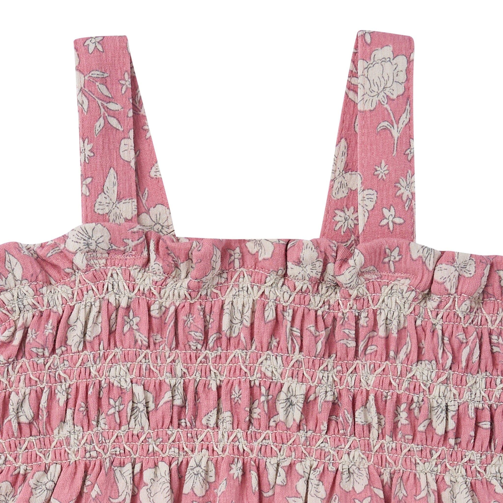 Baby Girls Pink Flower Long Leg Romper rompers modern moments™ by Gerber® 