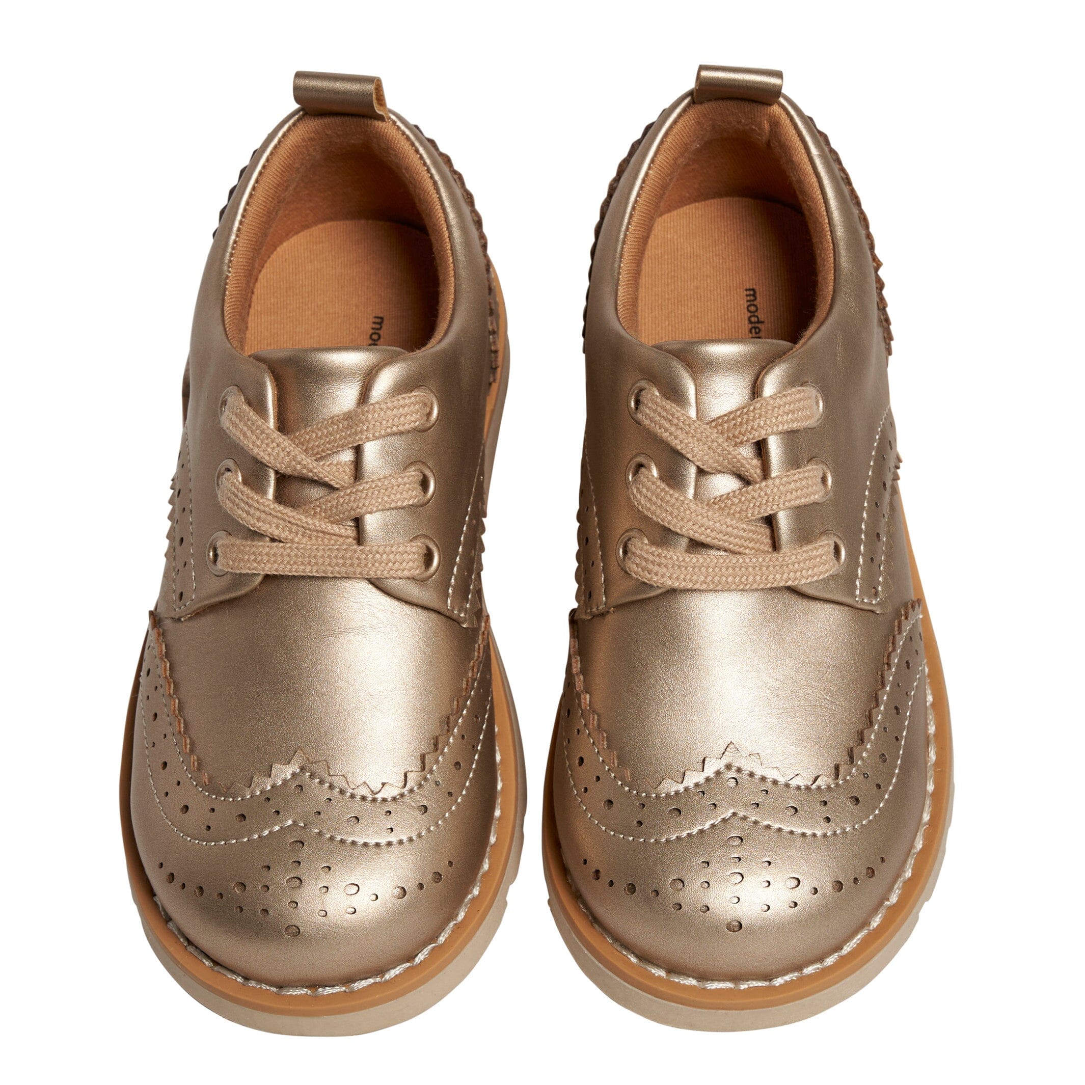 Baby Girls Platinum Wingtip Oxfords