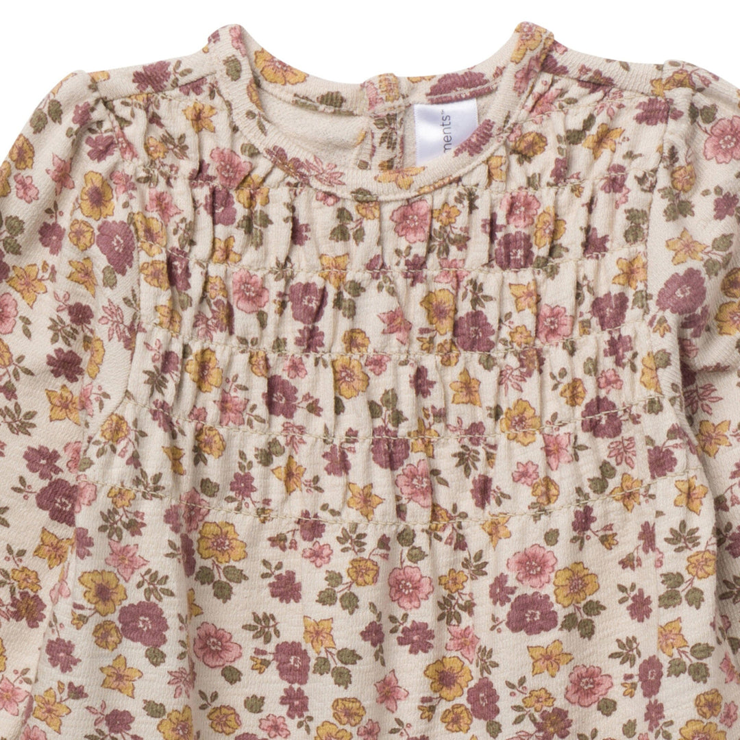 Baby Girls Rainy Day Floral Smocked Long Leg Romper Rompers Modern Moments™ by Gerber® 