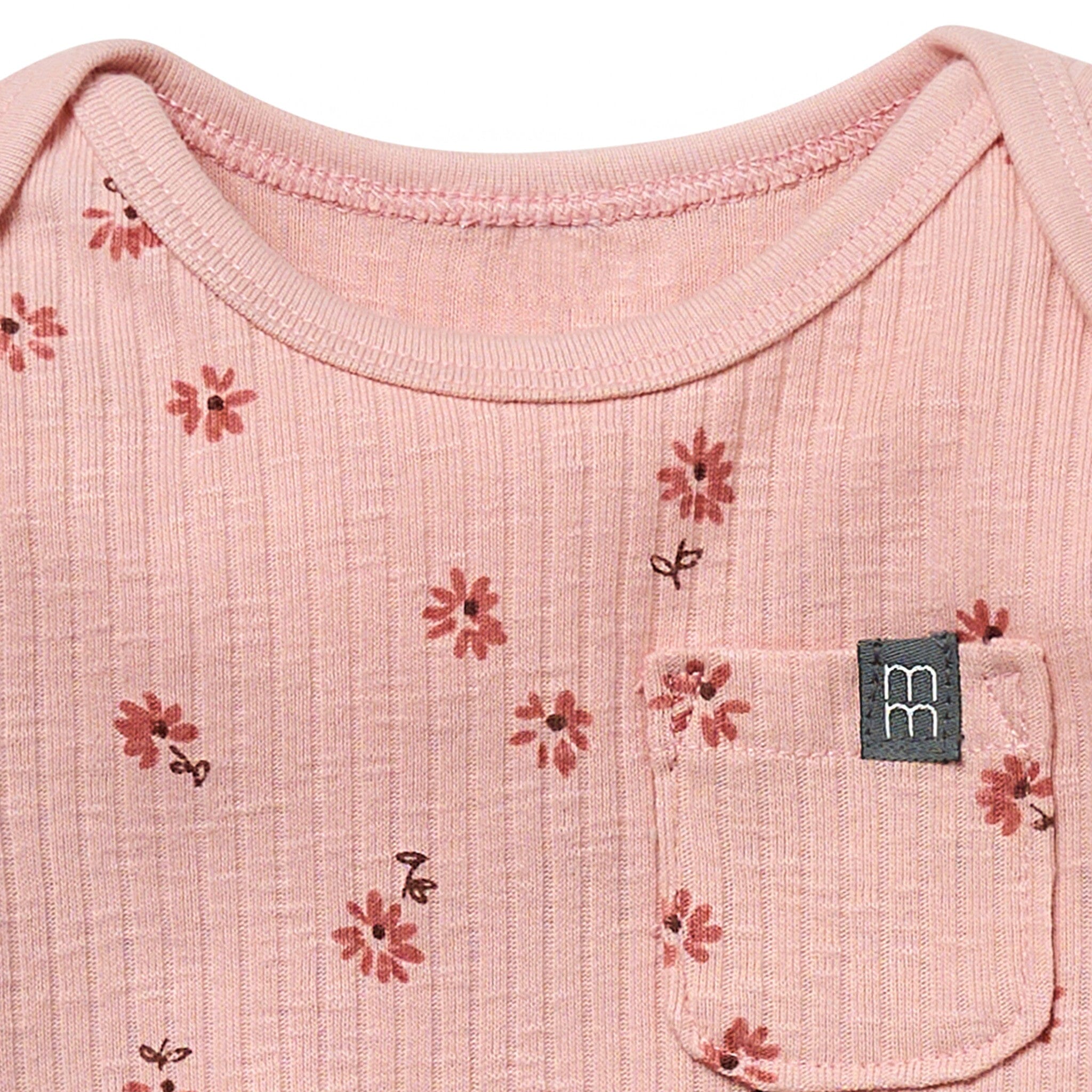 Baby Girls Rose Flower Short Sleeve Bodysuit Tops Modern Moments™ by Gerber® 