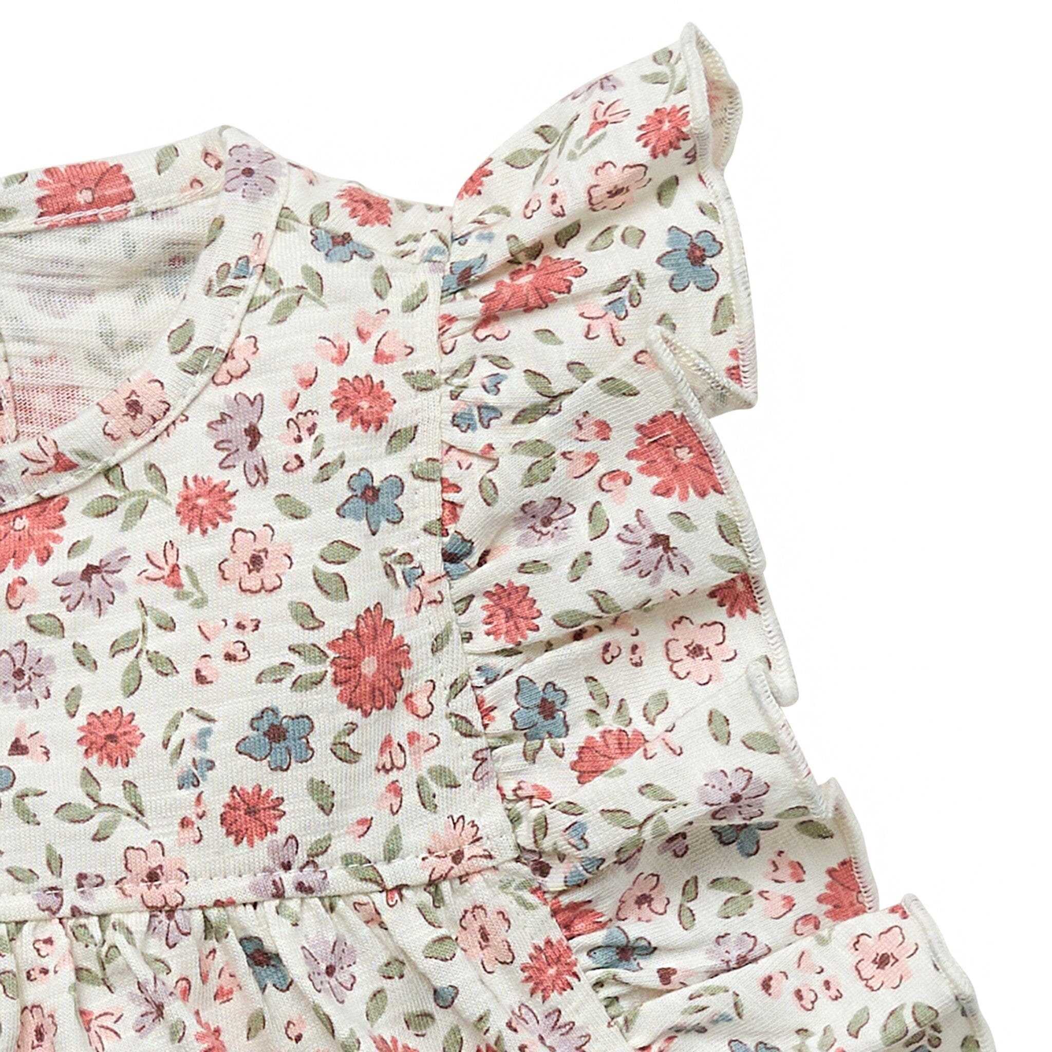 Baby Girls Vanilla Garden Ruffle Sleeve Top Tops Modern Moments™ by Gerber® 