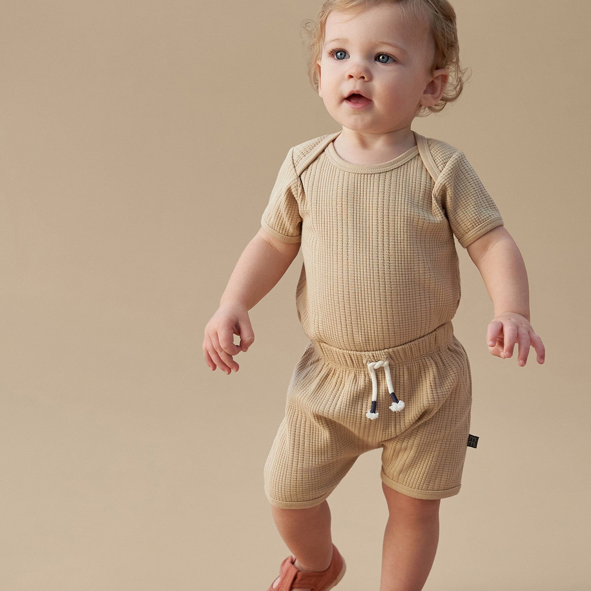 Baby Neutral Lt Tan Dumpling Romper Rompers Modern Moments™ by Gerber® 