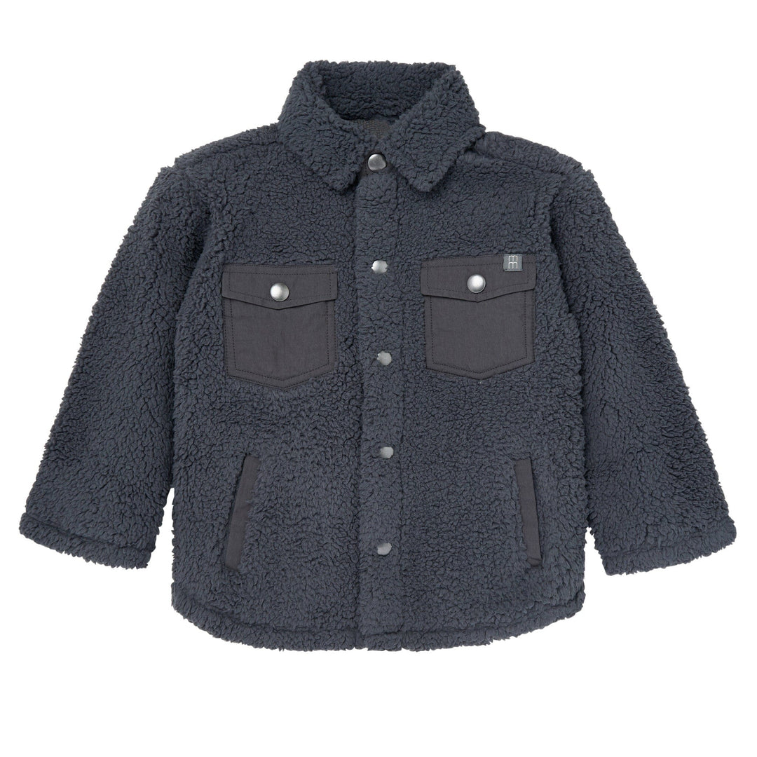 Baby Boys Dark Gray Sherpa Jacket Outerwear Modern Moments™ by Gerber® 