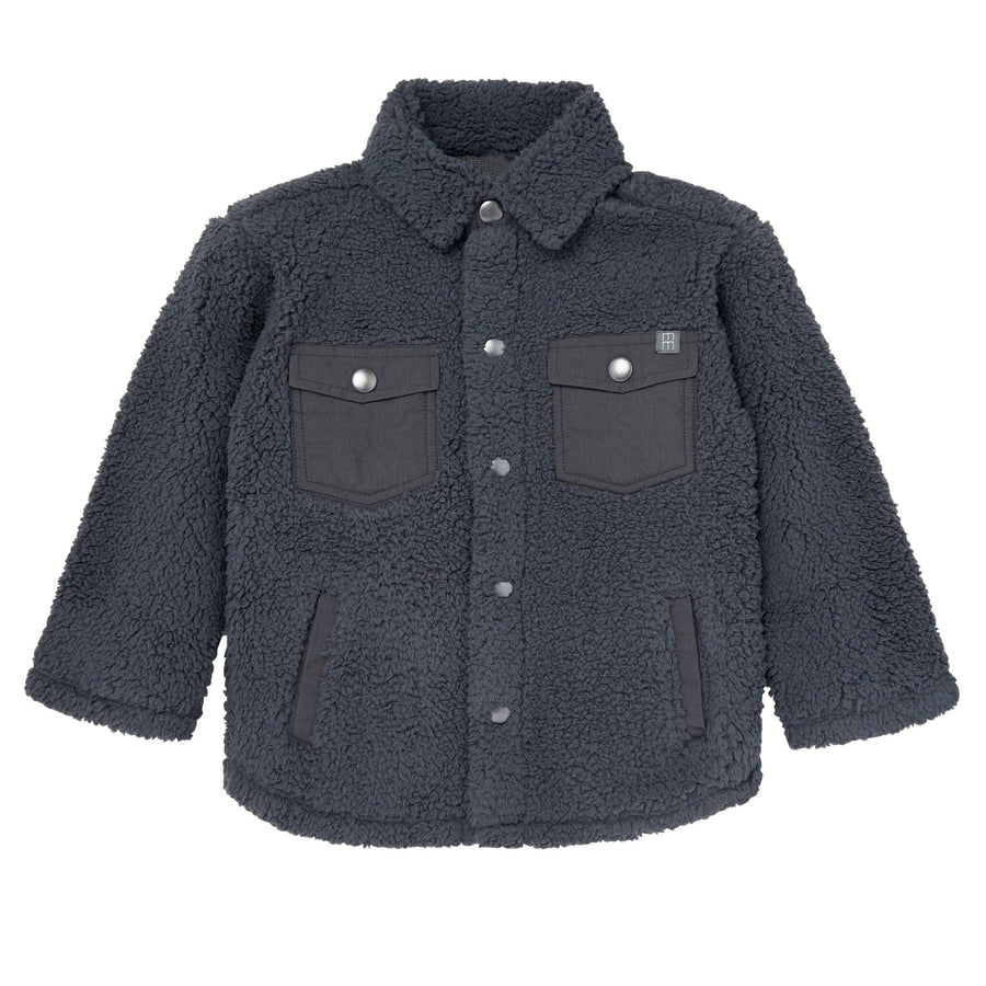 Baby Boys Dark Gray Sherpa Jacket Outerwear Modern Moments™ by Gerber® 