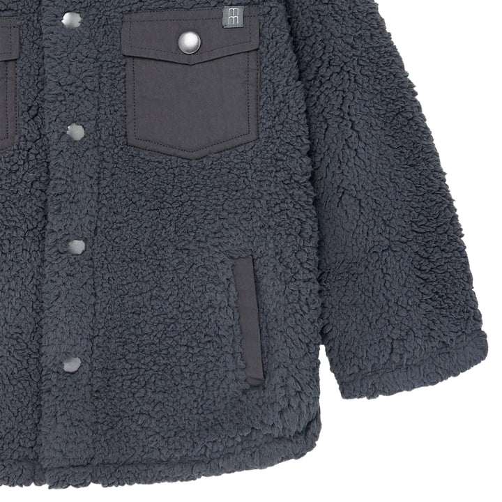 Baby Boys Dark Gray Sherpa Jacket Outerwear Modern Moments™ by Gerber® 