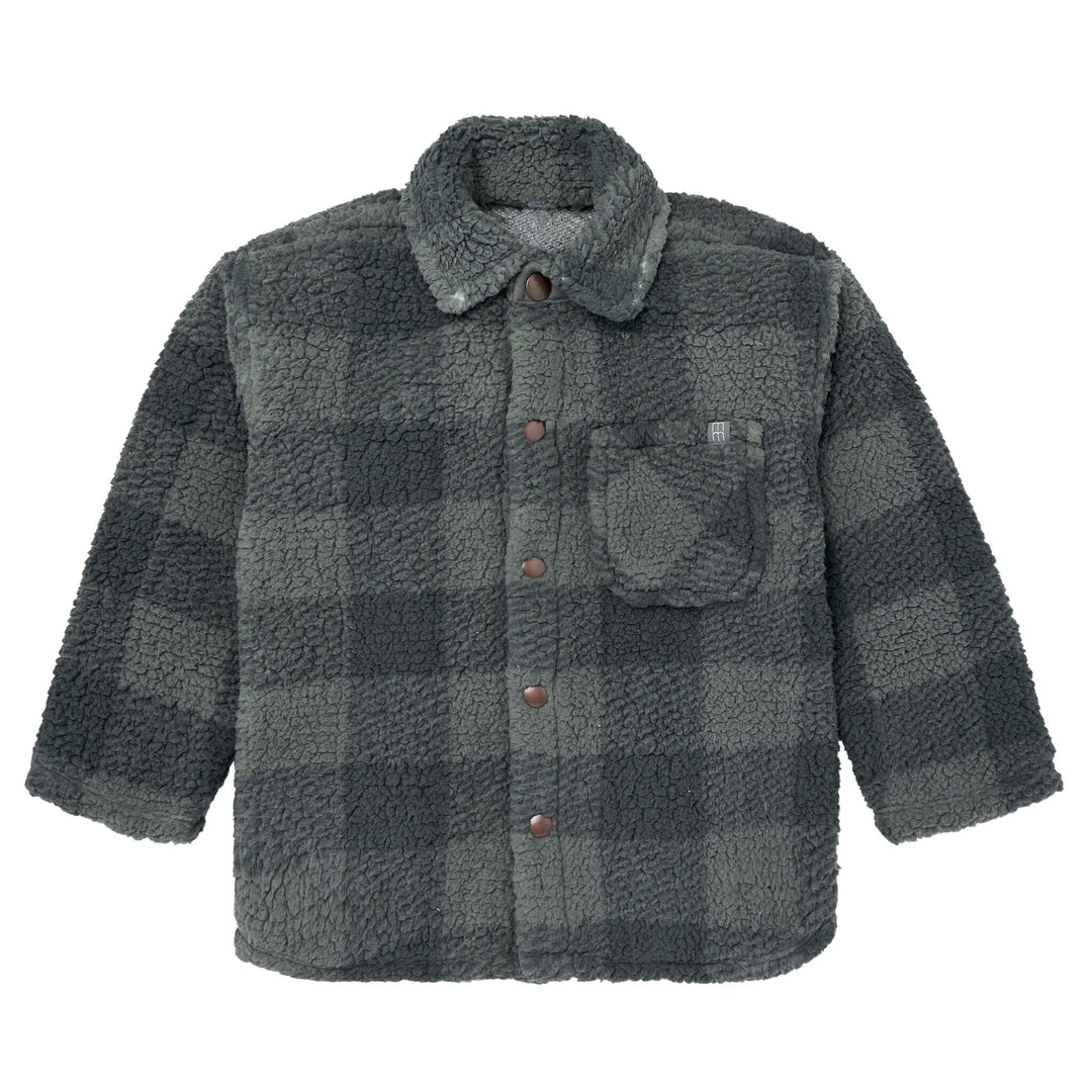 Baby Boys Green Plaid Sherpa Jacket Outerwear Gerber® 