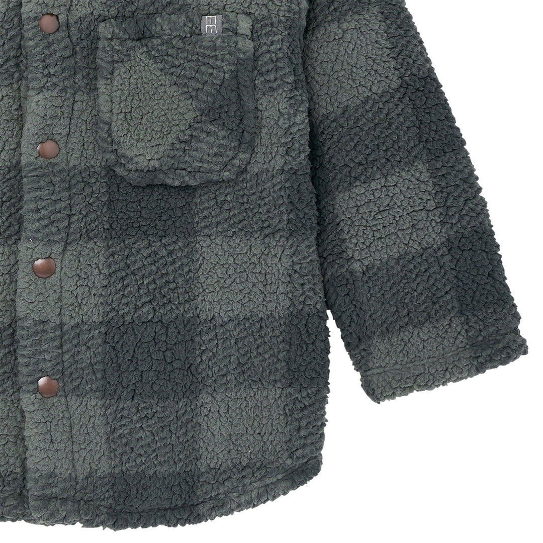 Baby Boys Green Plaid Sherpa Jacket Outerwear Gerber® 