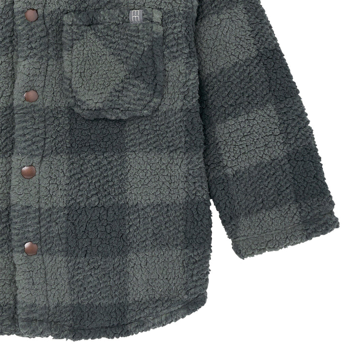 Baby Boys Green Plaid Sherpa Jacket Outerwear Gerber® 
