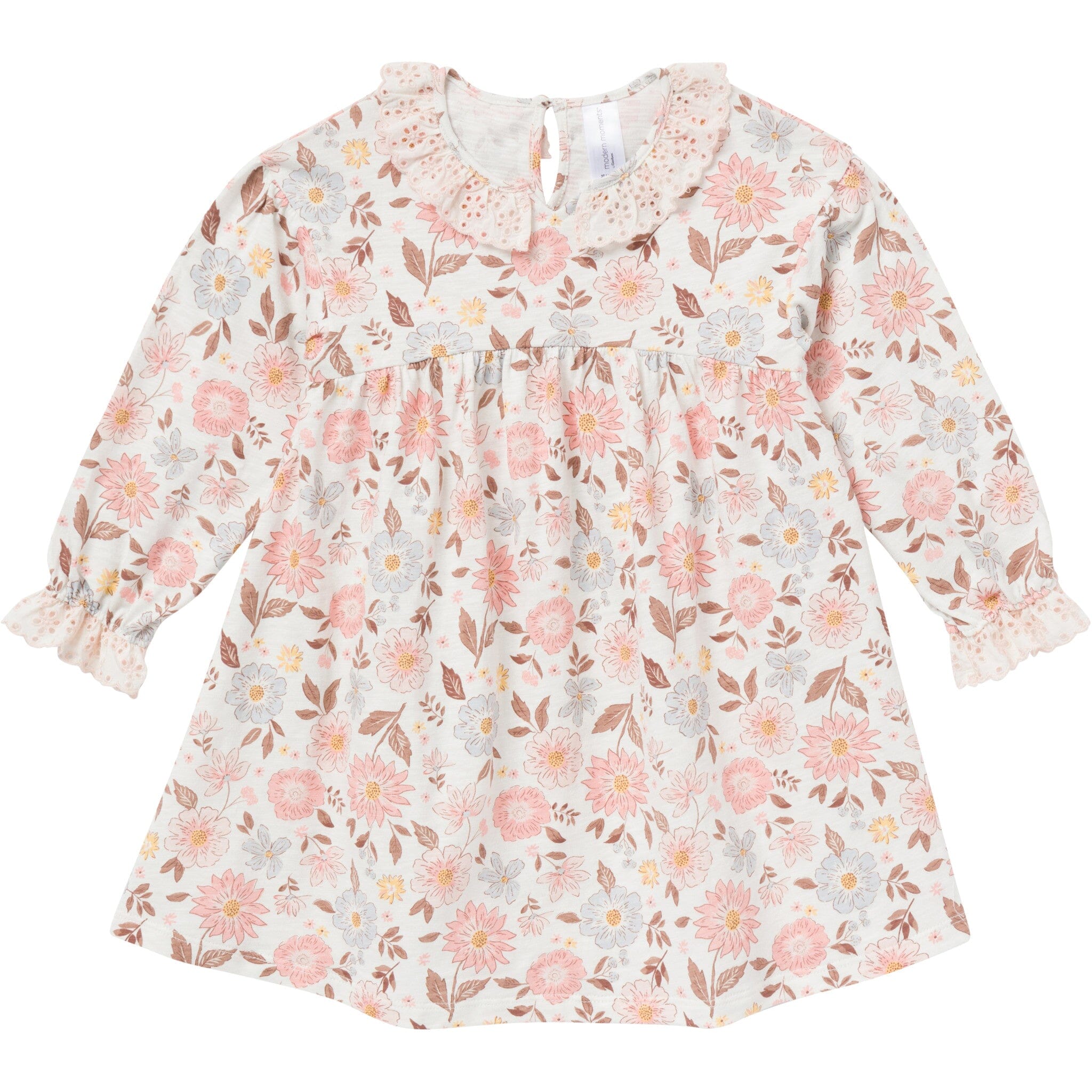 Modern moments by Gerber Girls Fall Floral Neck Ruffle Dress - 5T Modern moments by Gerber Girls Fall Floral Neck Ruffle Dress - 5T